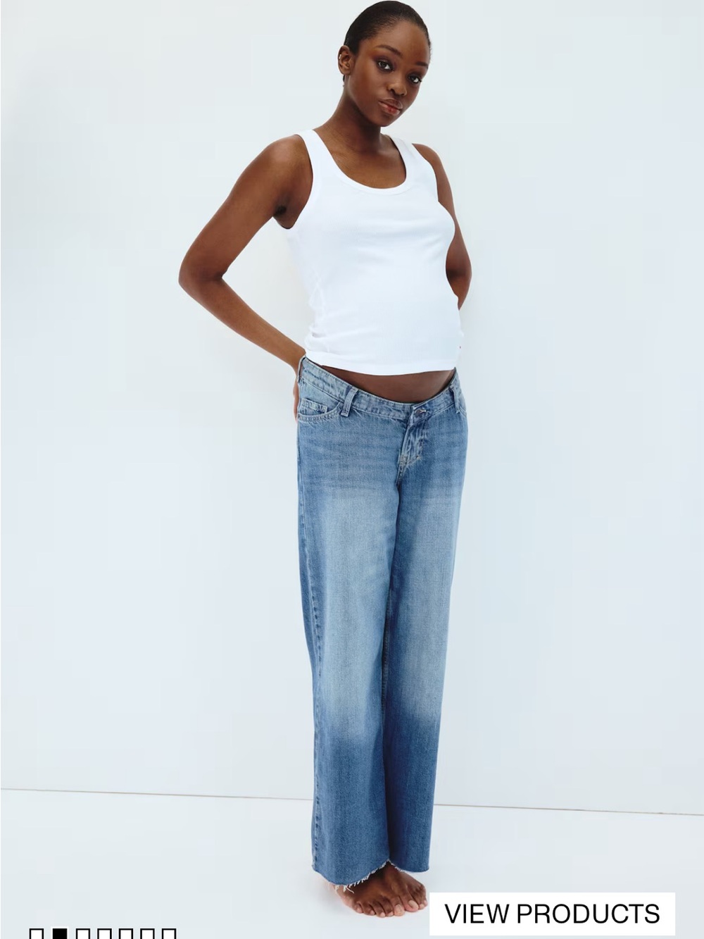 MAMA wide low jeans